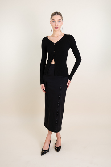 Noa Wool Asymmetrical Cardigan