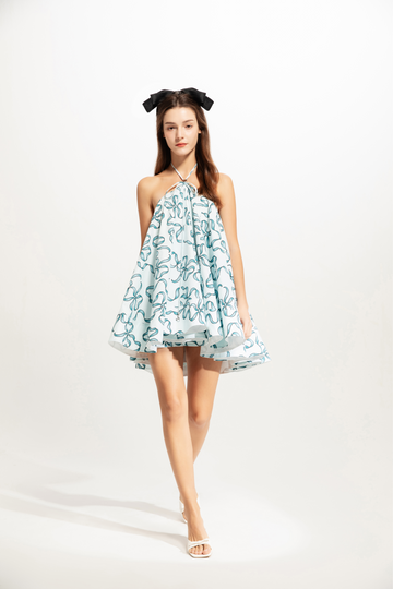 Metal Heart Halter Dress