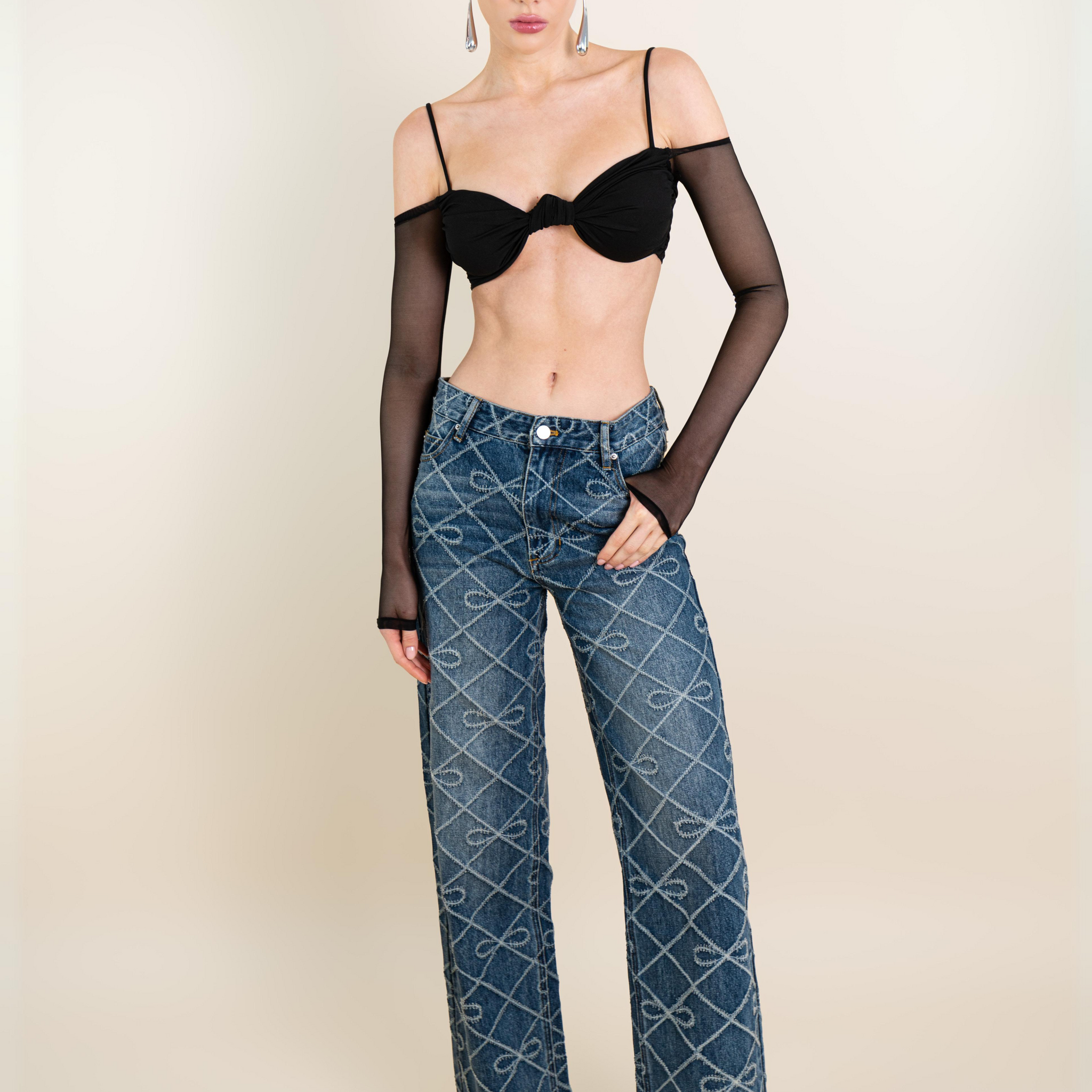 Tori Bow Denim Pants