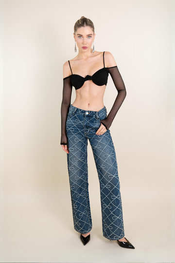 Tori Bow Denim Pants