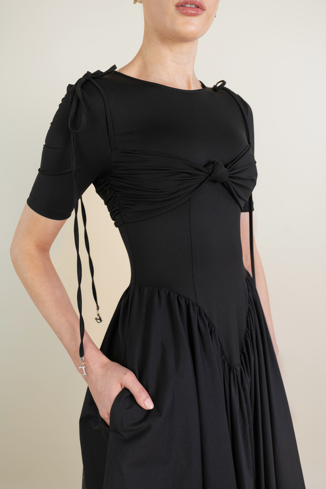 ryu dress designer RYU DRESS TAUPE / XL